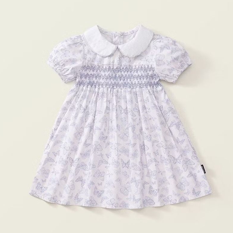 READY (3T sd 7T) Dress Smoke Motif Butterfly Anak Import Premium China