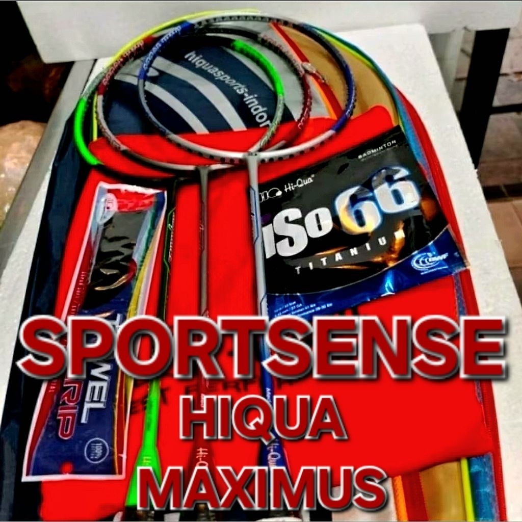 Raket Bulutangkis Badminton Hiqua Hi Qua Hq Hi-Qua Maximus Ultimate Speed Power Original Bonus Lengk