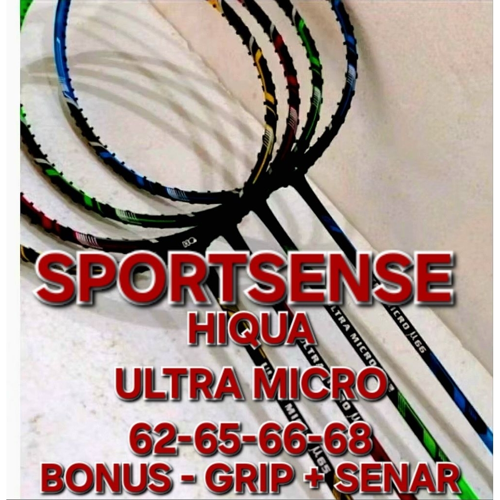 Raket Bulutangkis Badminton Hiqua Hi Qua Hq Hi-Qua Ultra Micro 62 65 66 68 Original