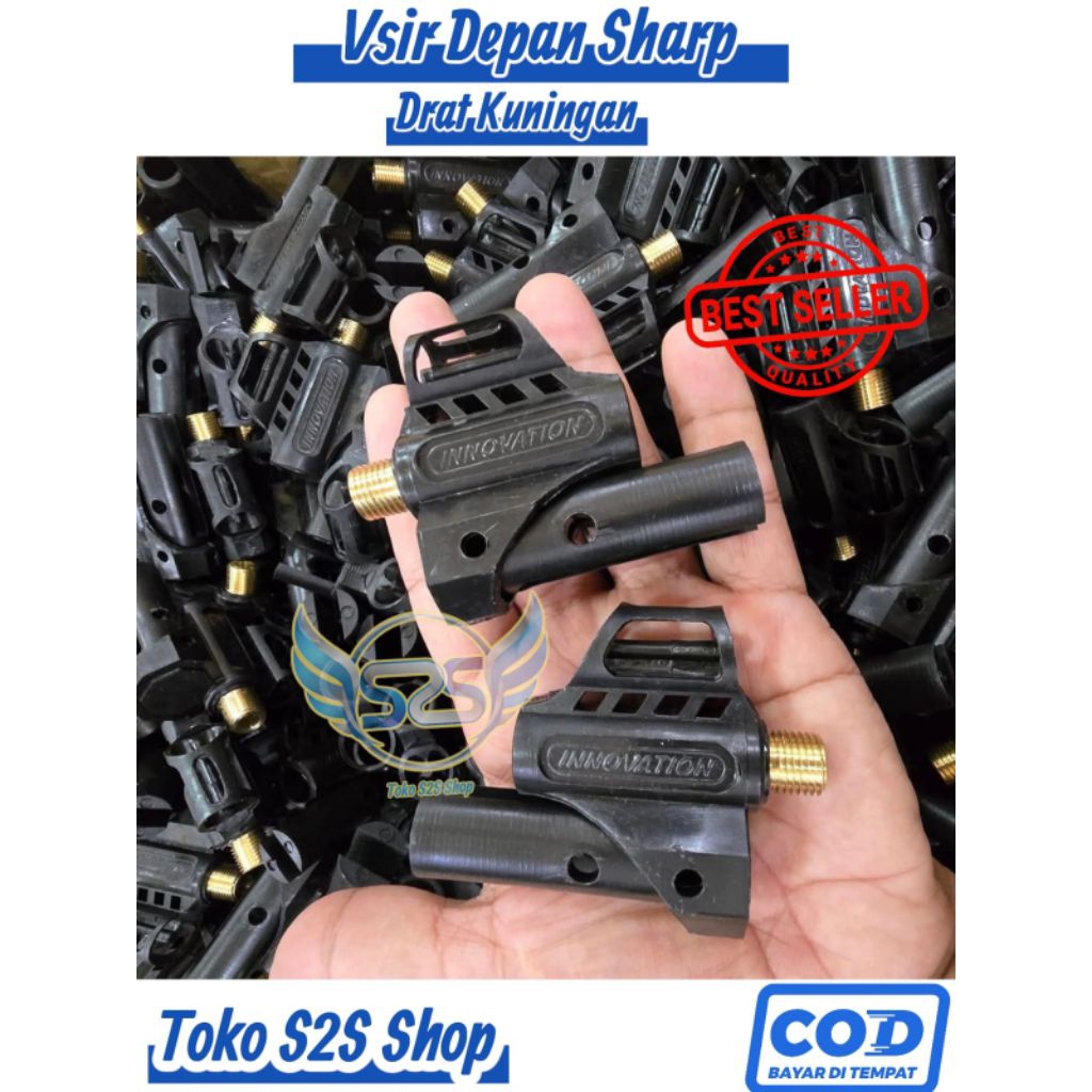 Visir drat Kuningan depan Sharp fiber