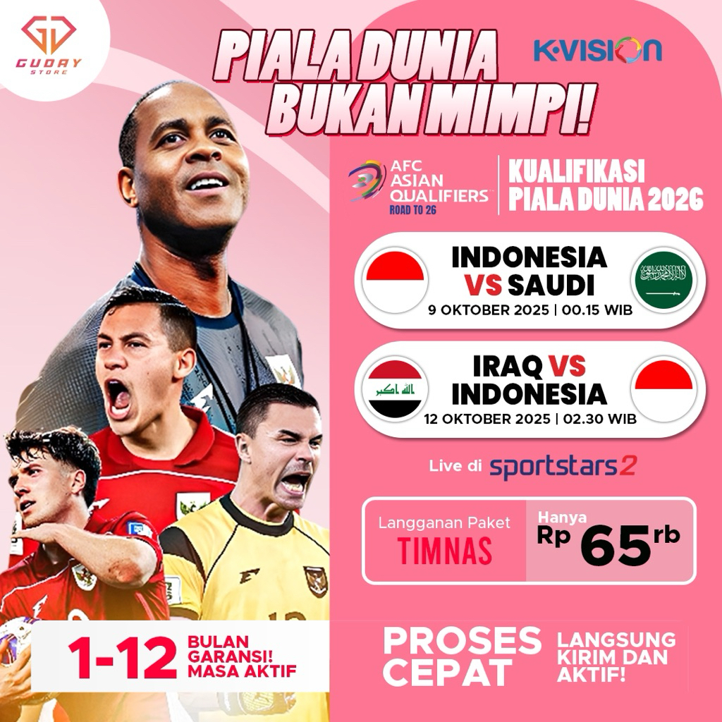 PAKET TIMNAS KVISION KUALIFIKASI PIALA DUNIA 2026
