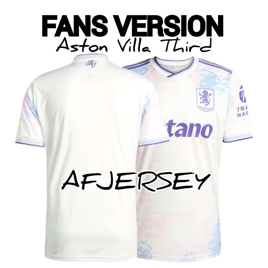 FANS Jersey Aston Villa 3rd Third 2025 2026 Baju Home Away Premium High Quality AFJERSEY