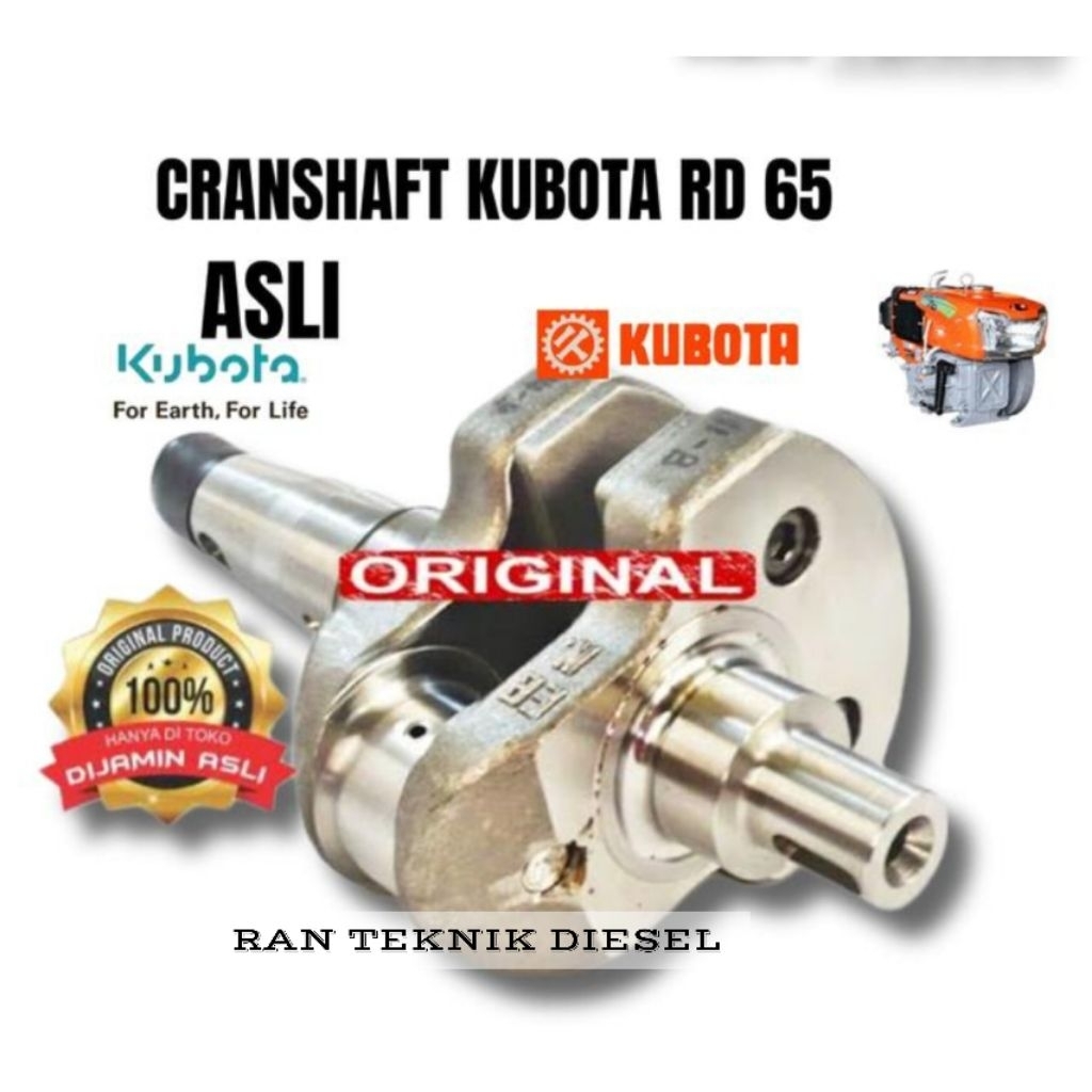 Cranshaft Kruk As Mesin KUBOTA RD 65 Asli
