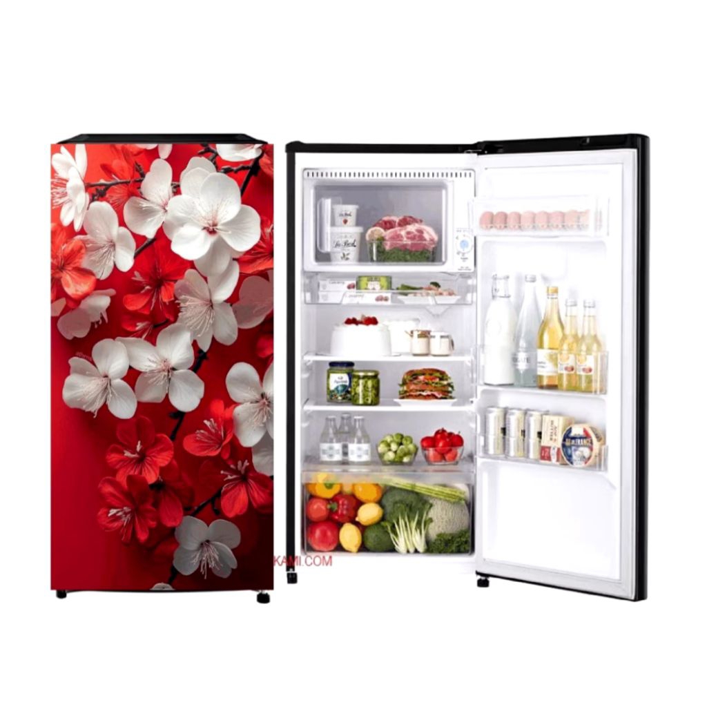 Stiker Kulkas 1 Pintu Motif Bunga Mawar Termurah Terlaris