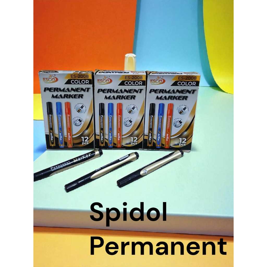 SPIDOL PERMANEN HITAM ESCO ES-2008