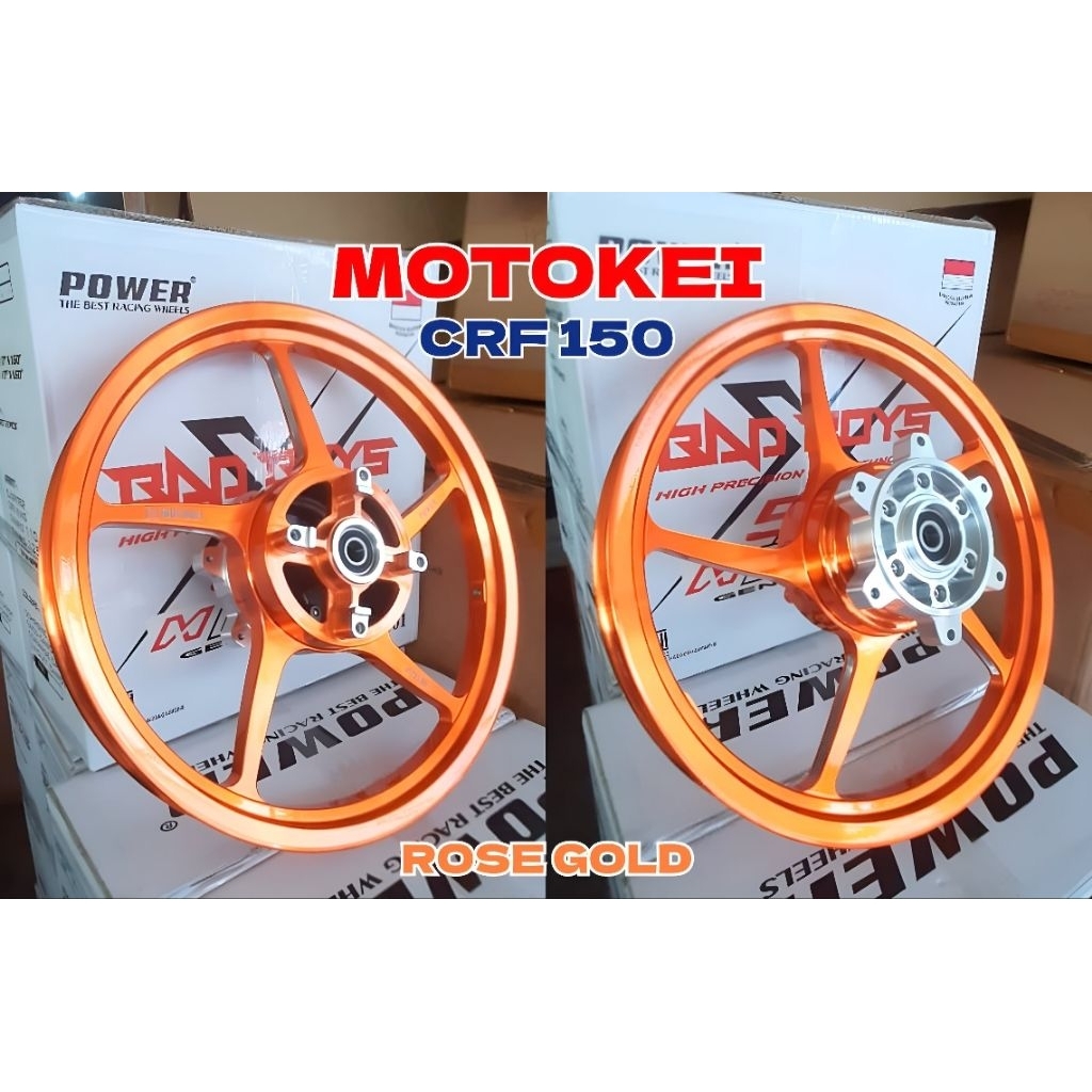 velg racing crf 150 warna gold rose motokei (supermoto)