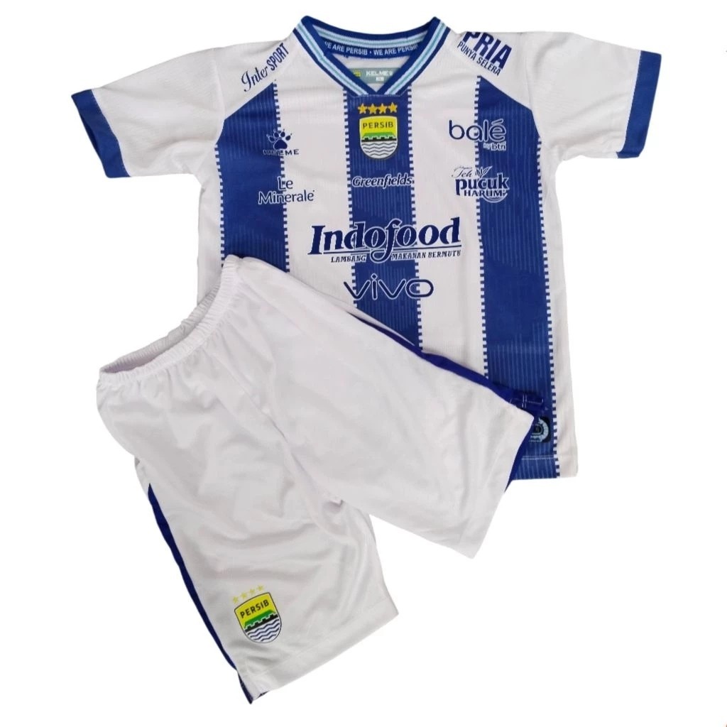 PREMIUM SETELAN BAJU BOLA JERSEY PERSIB AWAY ANAK KIDS 2025 2026 GRADE ORI