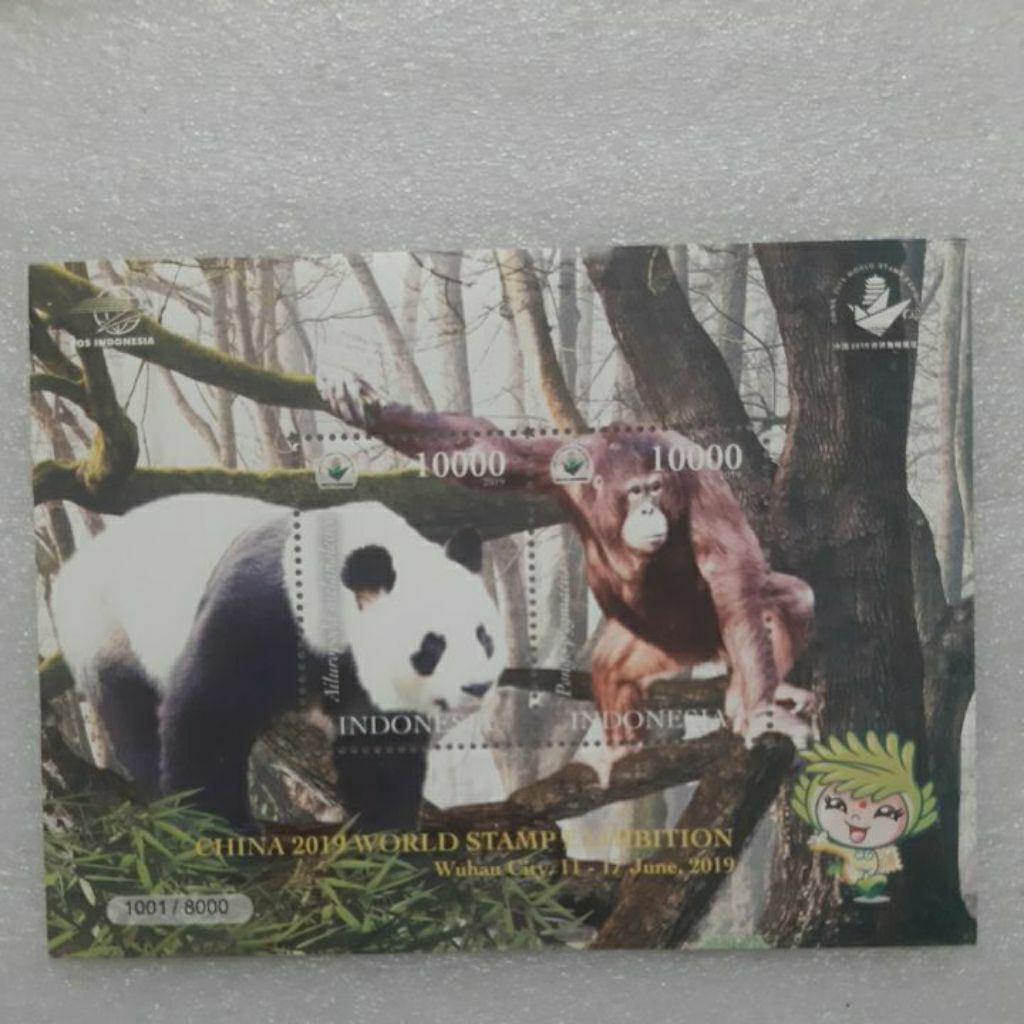 Perangko Indonesia China 2019 world stamp sheet 2 prangko