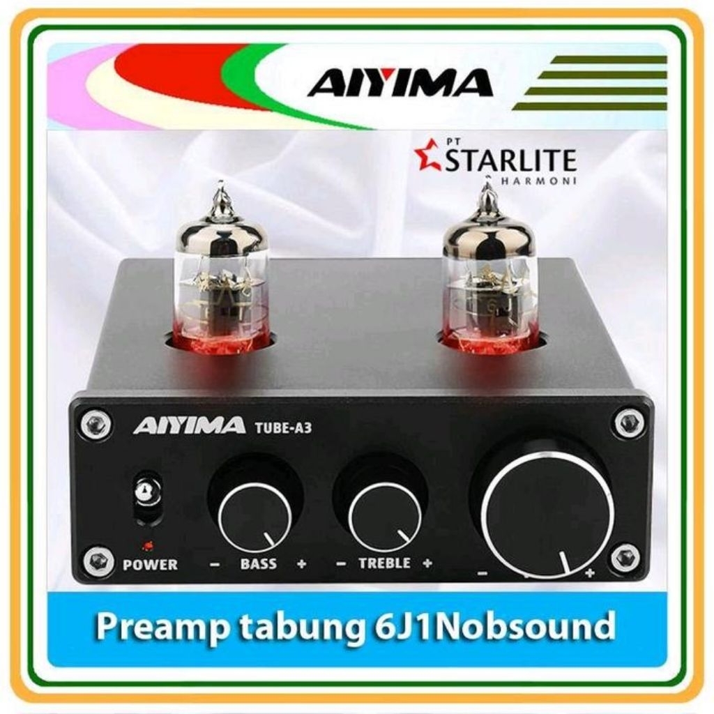 Preamp tabung 6J1 FX Audio FX-03 / AIYIMA A3 / Nobsound - Hitam