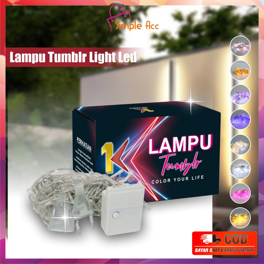 ~COD~ DO-C18 Tumblr Light 50 LED Packing Kotak Lampu Hias Tumblr Dekorasi Kamar Hiasan Natal
