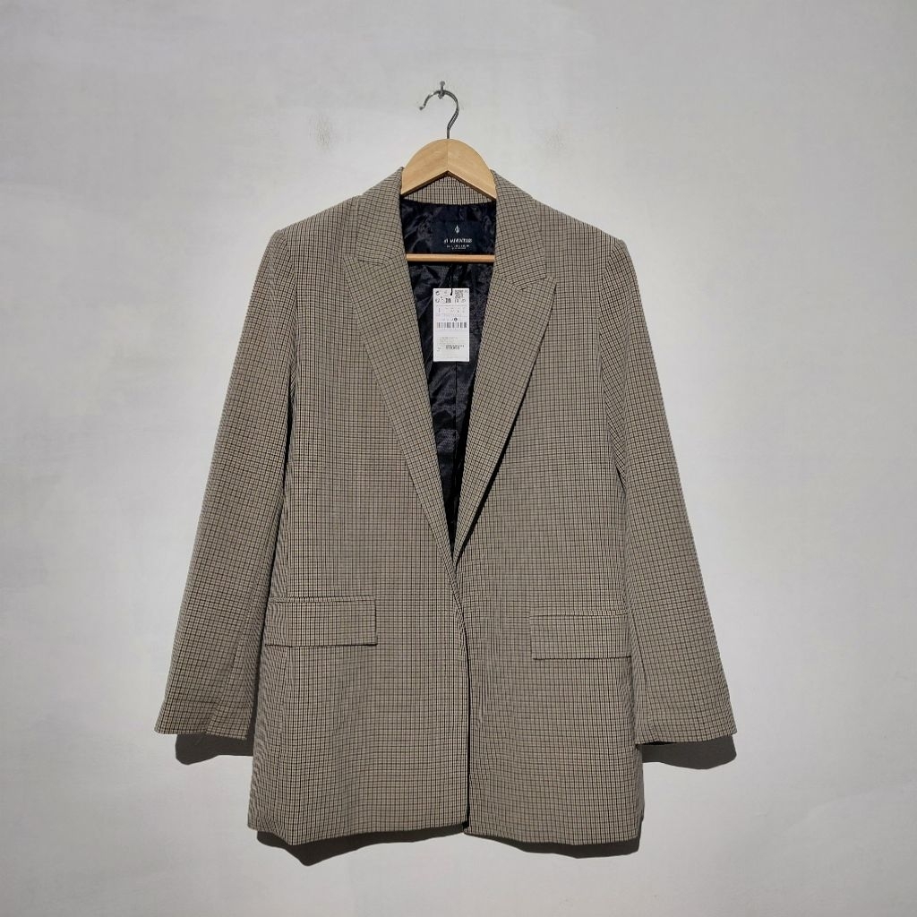 STRADIVARIUS BLAZER CHECKERED BARU ASLI ORIGINAL