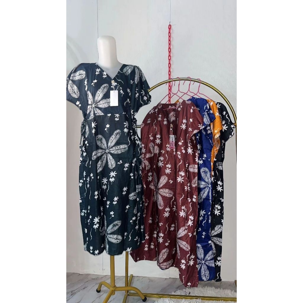 Daster model kimono motif bunga
