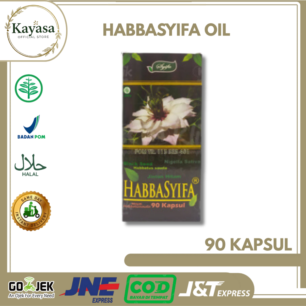Habbasyifa Oil 90 Kapsul | Minyak Habbatussauda Jinten Hitam | Habbasyifa Jinten hitam Oil