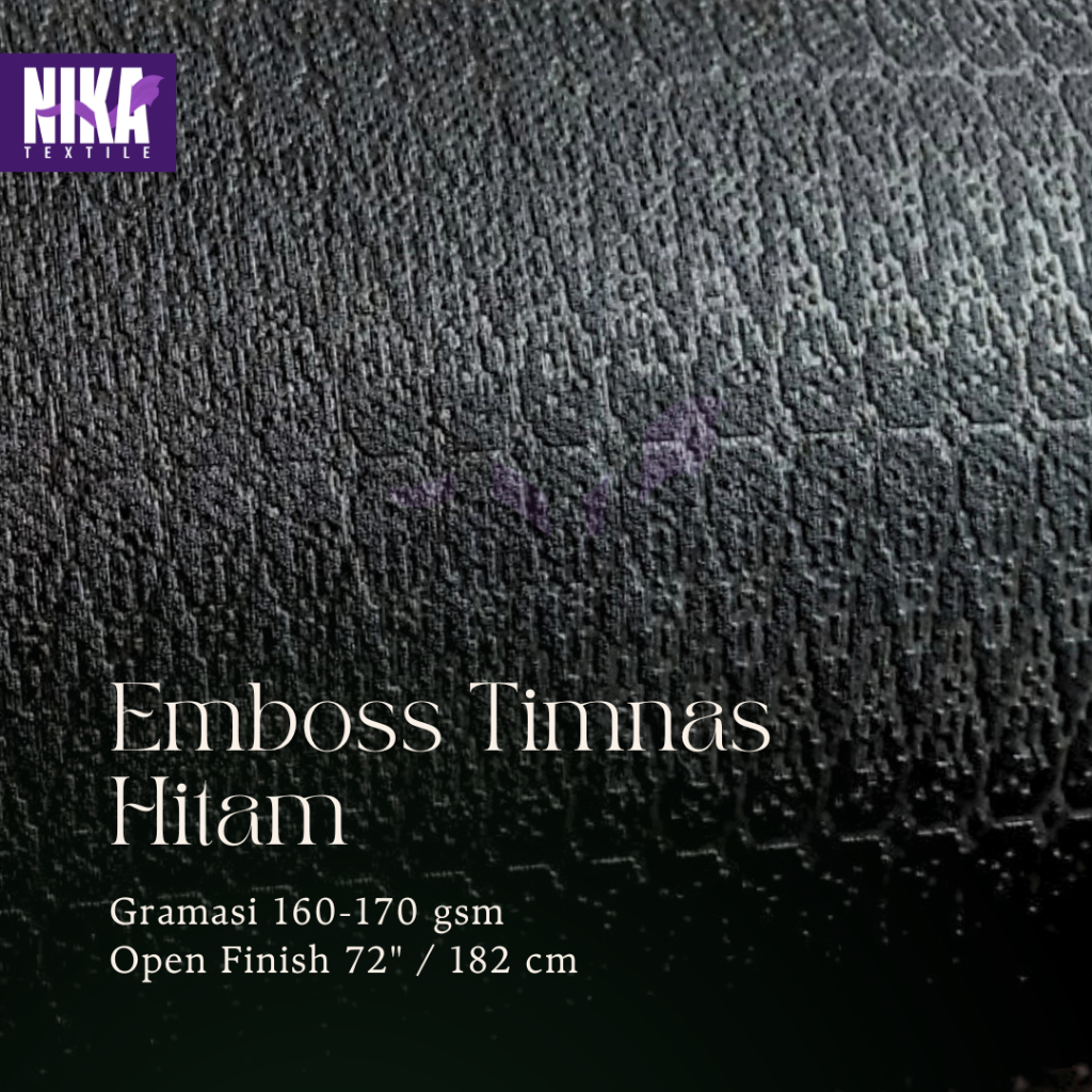 Kain Bahan Jersey Drifit Dryfit Emboss Batik Timnas Hitam Premium