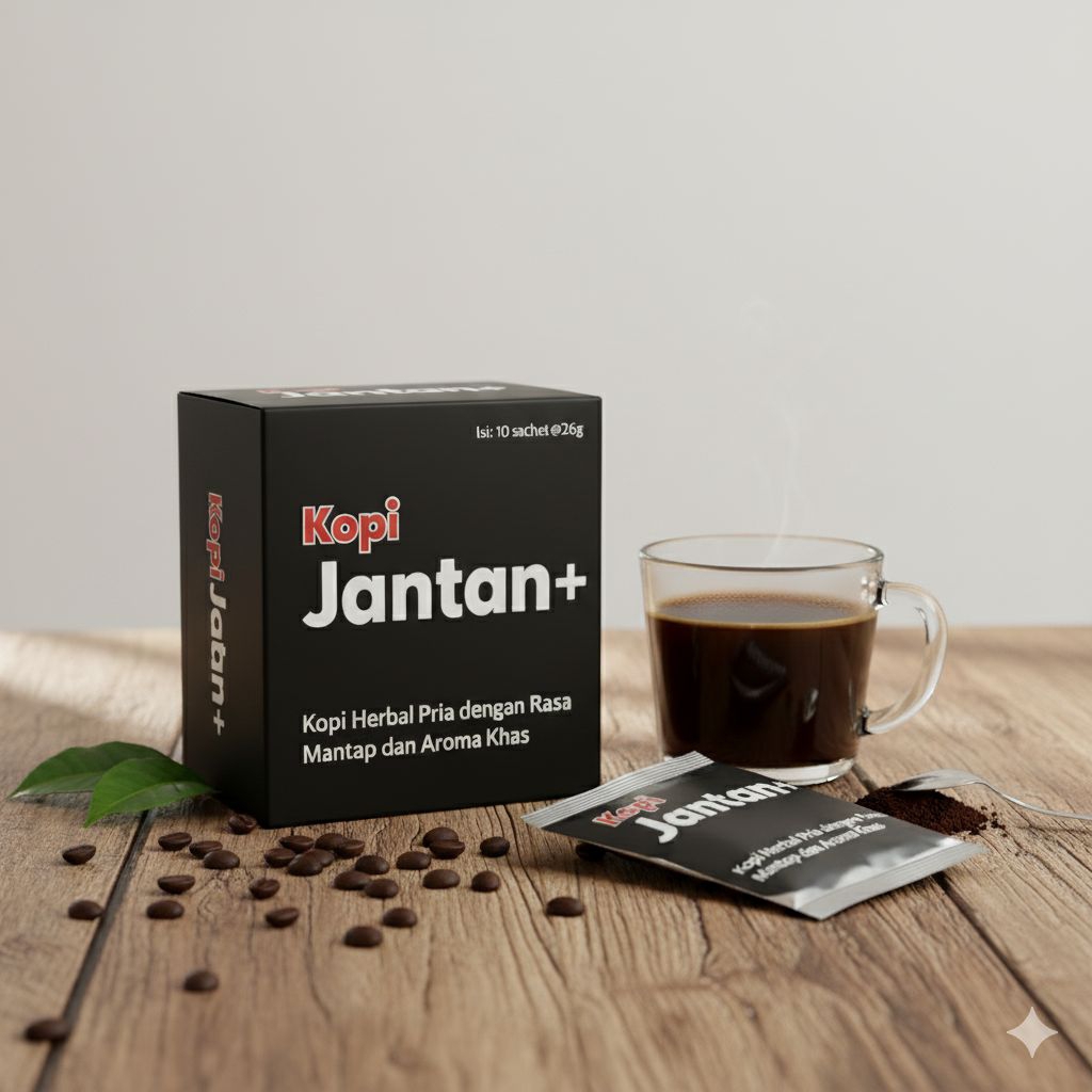 Kopi Jantan+ Herbal Pria | Kopi Kesehatan Stamina Alami | Penunjang Vitalitas & Performa Tubuh