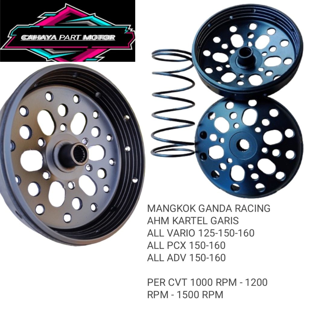 Mangkok Ganda Mangkok Kopling Kartel Garis + Per Cvt Racing Honda PCX 150-160 ADV 150-160- Vario 160