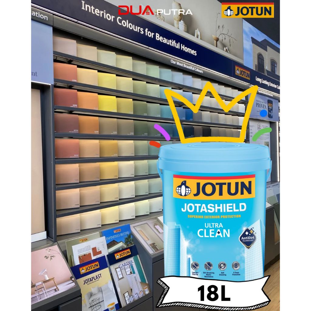 JOTUN JOTASHIELD ULTRA CLEAN 18L /CAT JOTUN EKSTERIOR - JOTASHIELD ULTRA CLEAN (HASIL GLOSSY DAN EFE