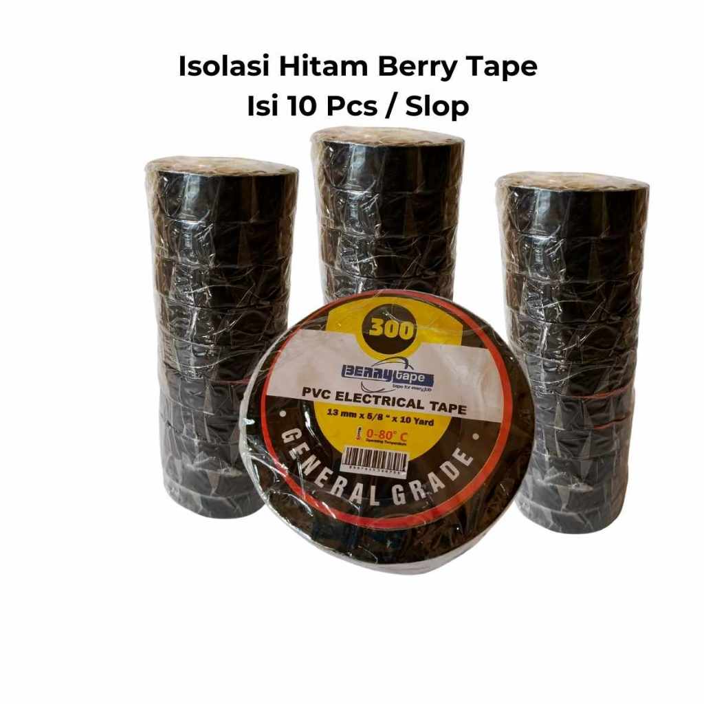 ISOLASI HITAM BERRY TAPE 10 PCS / PACK