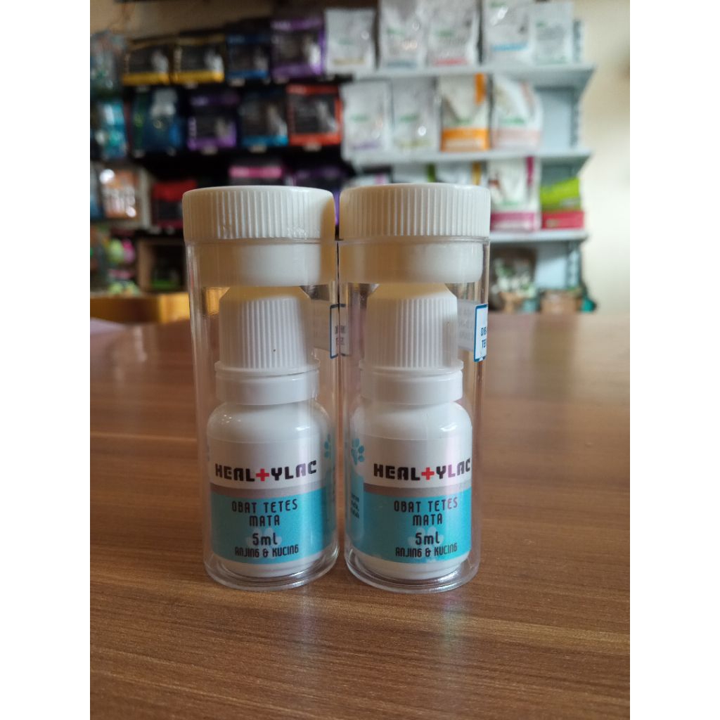 Obat Tetes Mata Untuk Anjing Dan Kucing Heal+Ylac mengatasi mata merah, mata berair, mata kering, ma