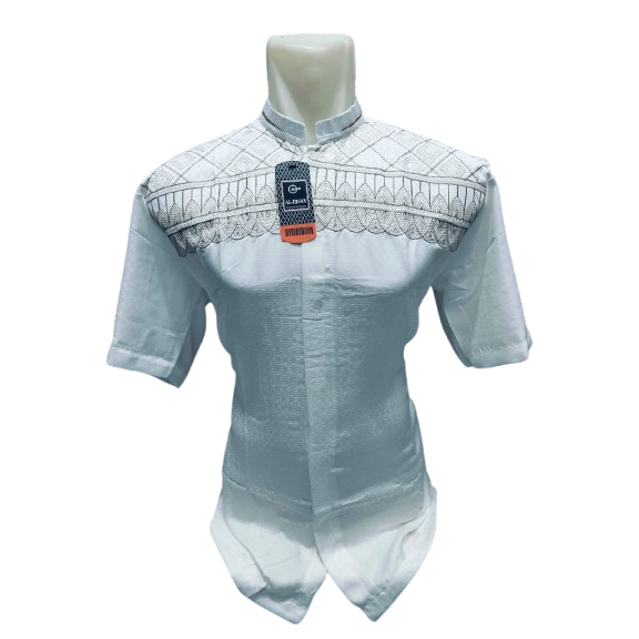 BAJU KOKO AL-IHSAN TANGAN PDK BAHAN SEMISUTRA