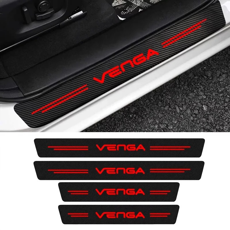 Stiker Anti Gores Ambang Pintu Belakang Mobil Merah untuk KIA VENGA, Film Pelindung Ambang Pintu, Ak