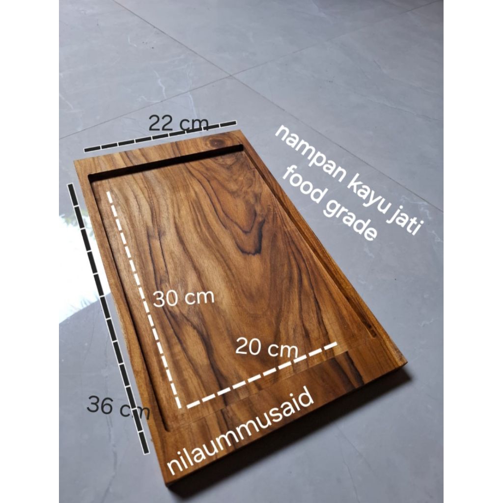 wooden tray/baki kayu jati/baki kayu foodgrade