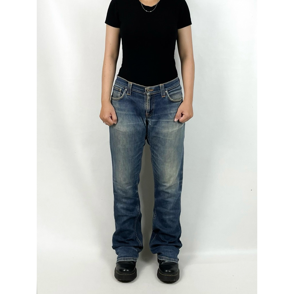 CELANA JEANS PANJANG UNISEX C.17 N*D** LOW RISE JEANS BOOT CUT