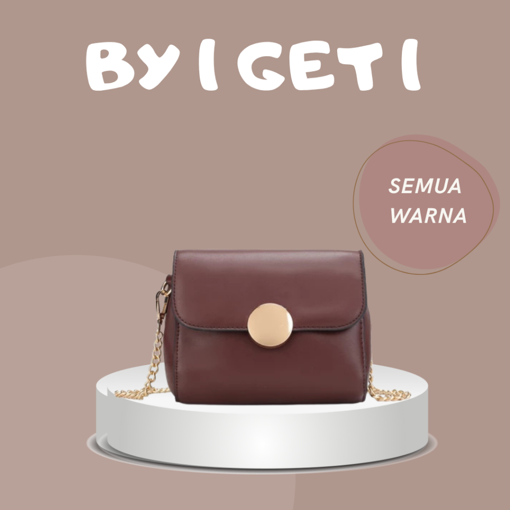 【Buy 1 Get 1】Tas Wanita Tas Selempang Wanita Stradivarius Mini Simple Style Fashion Tali Rantai Flap