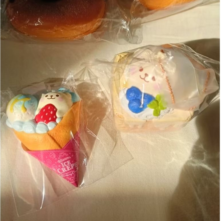 Squishy Ibloom Marmo Crepe and Melty Honey Toast Marshmellow Bear