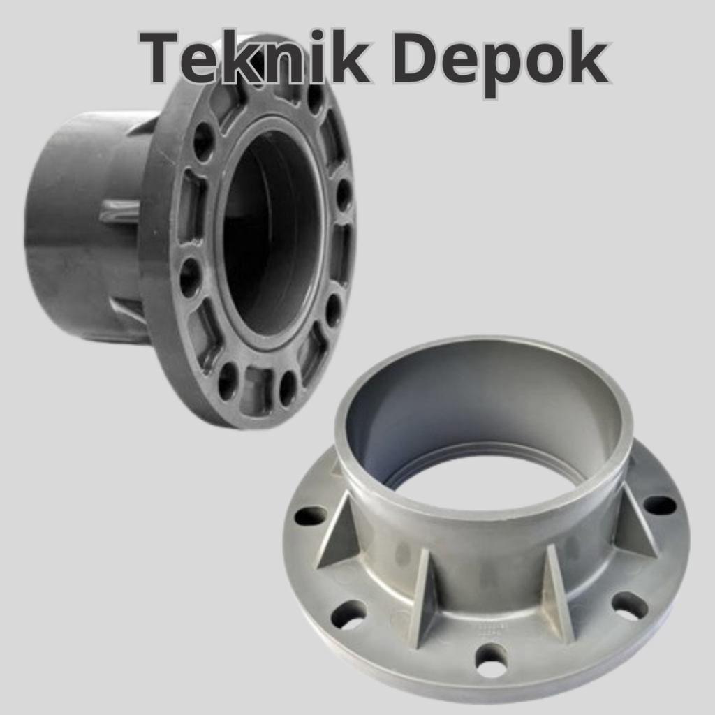 Flange PVC 2 inch AW Fitting Socket Penghubung Pipa Paralon Sambungan Valve Rucika 50 mm