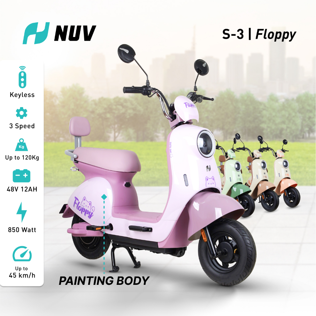 Sepeda Listrik Nuv S3 Floppy Motor TOP POWER 850W Model 1Jok Mirip Motor ORIGINAL NUV BERGARANSI RES
