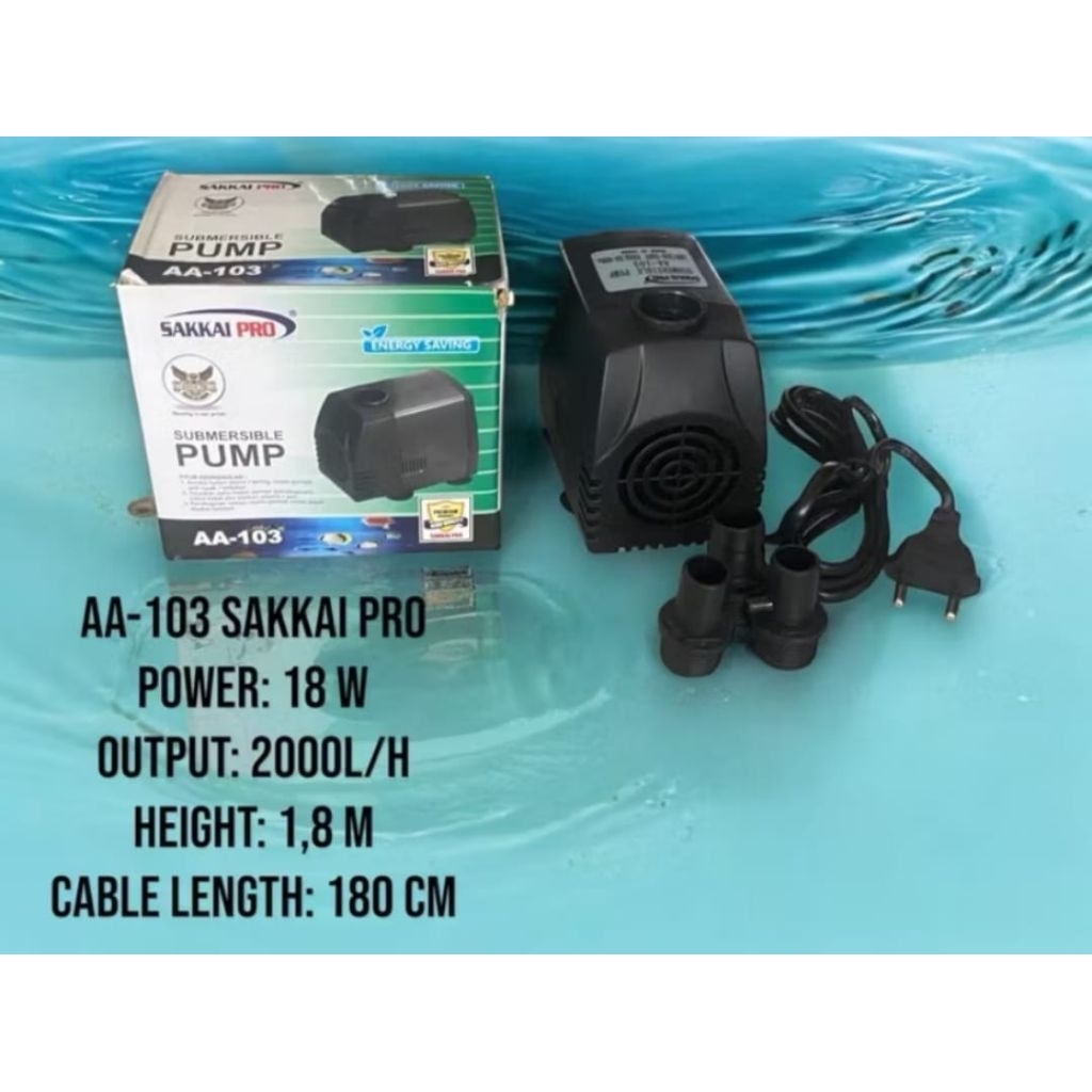 Pompa air celup SAKKAI PRO pompa aquarium SAKKAI PRO AA103 & A104
