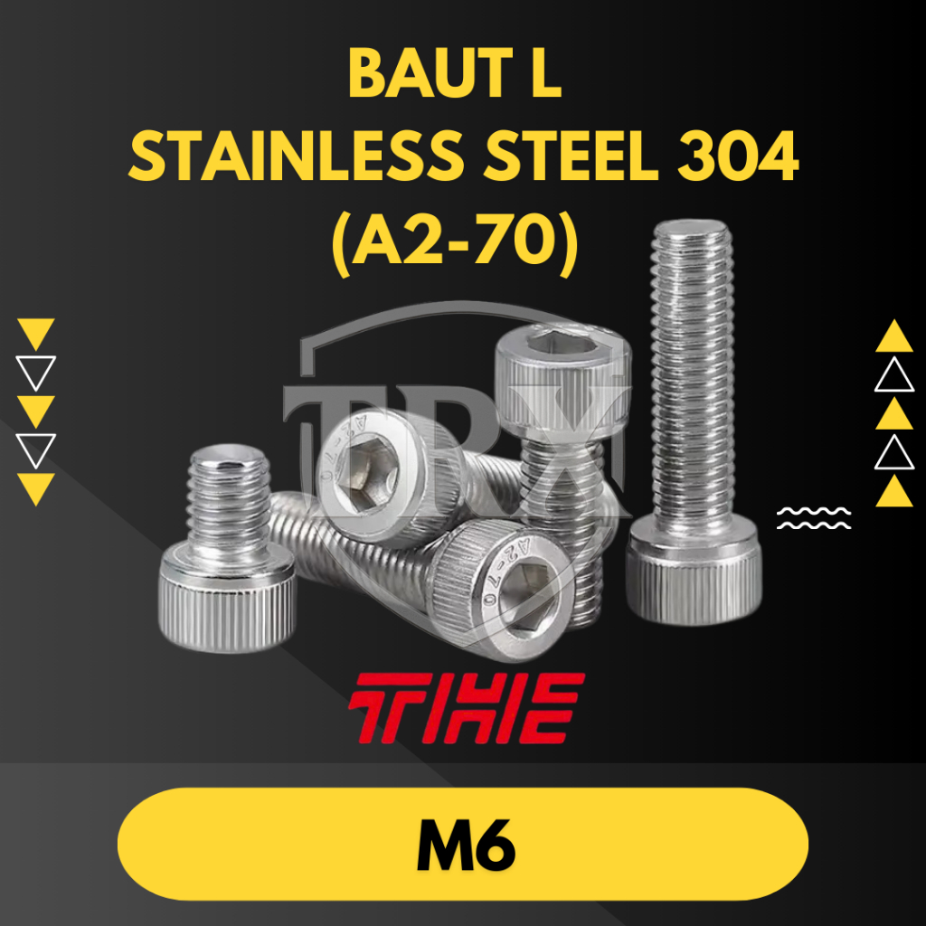 BAUT L M6 STAINLESS STEEL 304 THE BRAND 100 - 150 mm