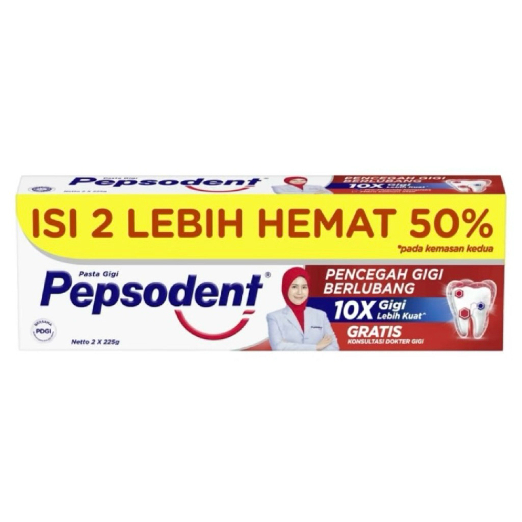 Pepsodent 225gr Isi 2 x 225gr