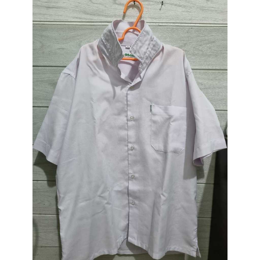 Preloved Kemeja Putih Sekolah/ Kemeja Putih Second/ Kemeja Flannel Bekas Layak Pakai (RHINO)