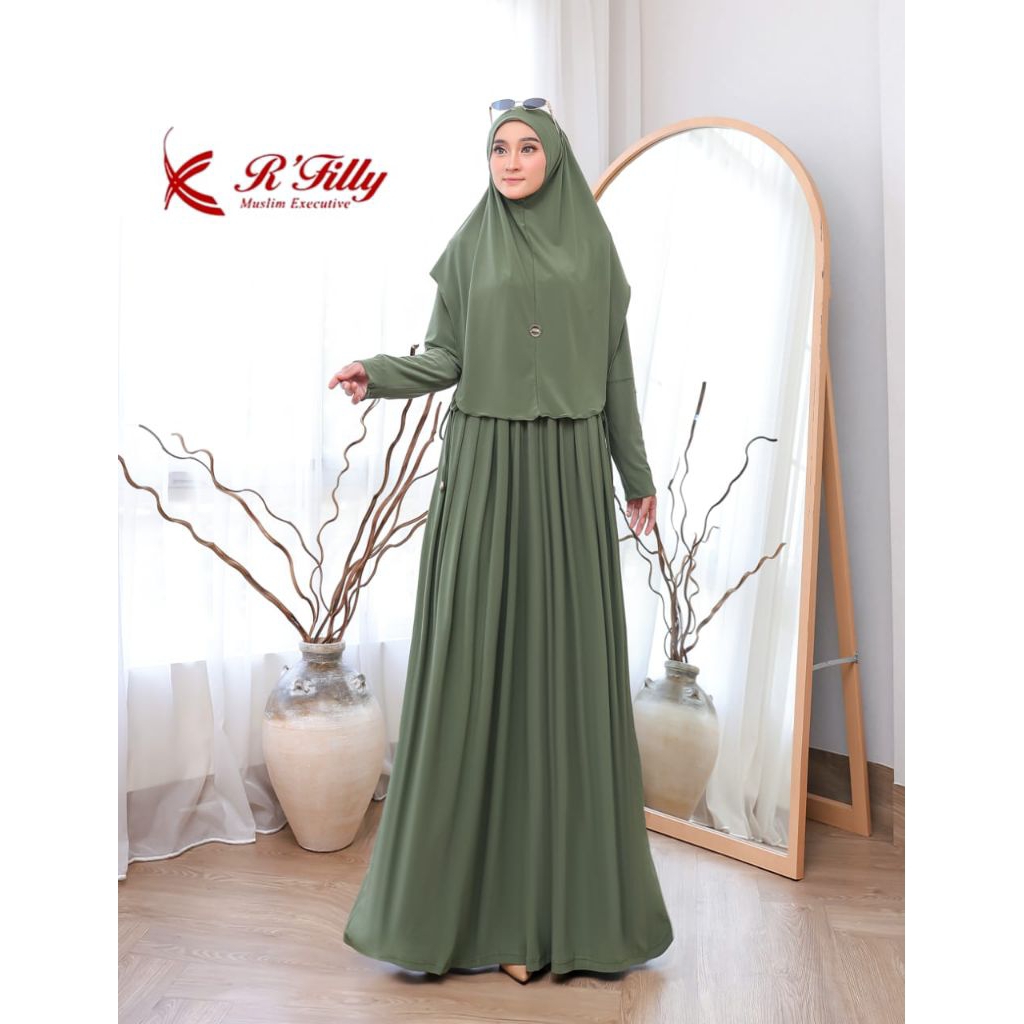 gamis Set Wanita Bahan Jersey Korea import