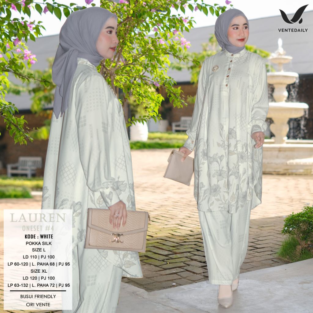 [NEW] SETELAN TERBARU BAHAN DIOR SILK LAUREN ONESET BY VENTE // FASHION MUSLIM WANITA // PIRSI SET B