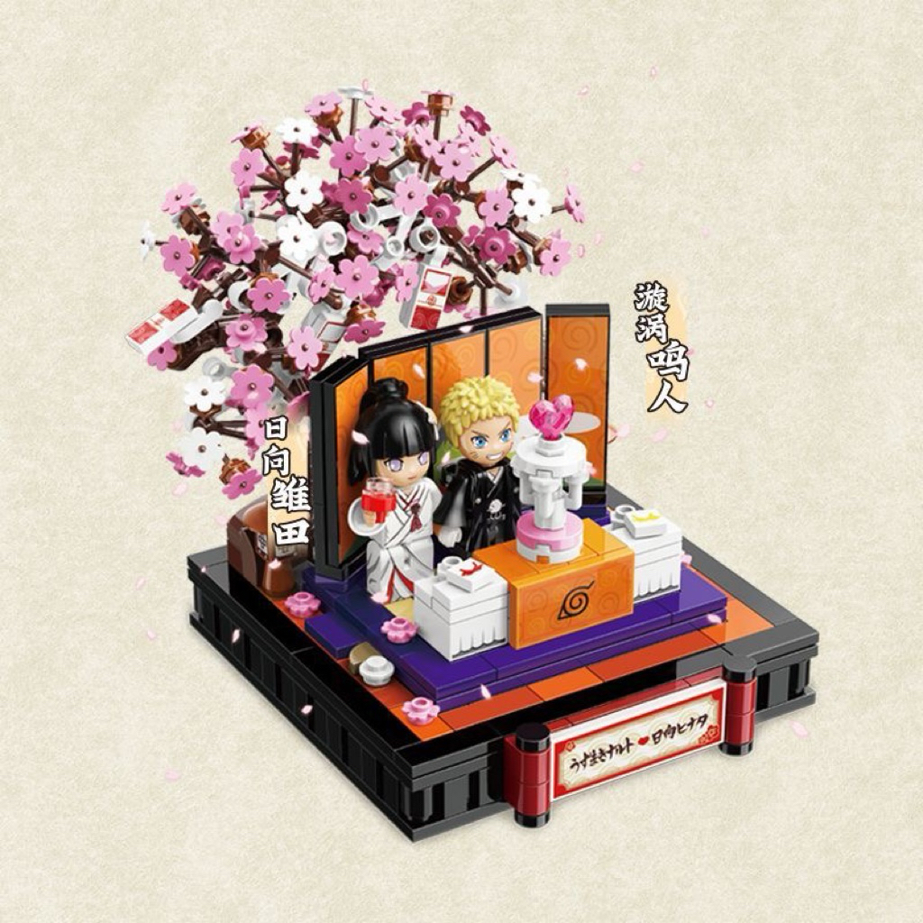 [PREORDER] Lego Style Naruto Scene | Set Pernikahan Naruto & Hinata | Mainan Rakitan Koleksi Anime