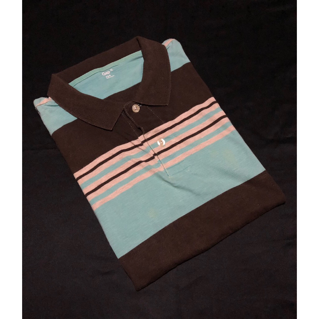 GAP STRIPE POLO SHIRT SECOND ORIGINAL