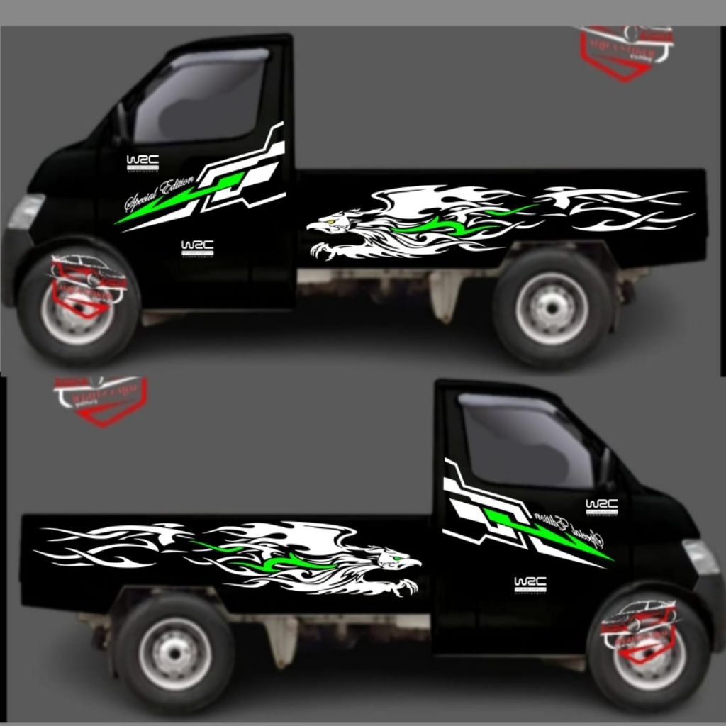 Stiker Cutting striping mobil carry Grandmax variasi naga keren untuk all car universal