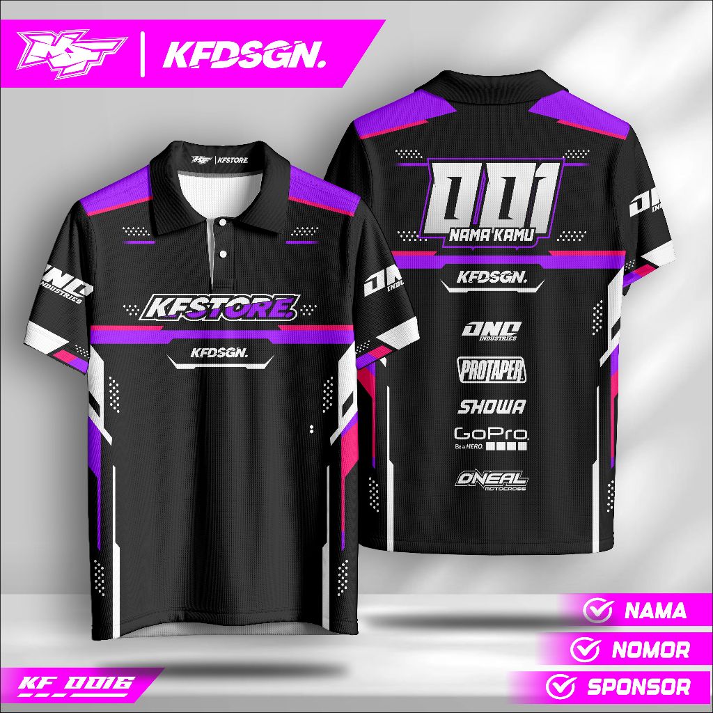 Kaos Jersey Custom Nama – Baju Racing Drag Bike Trail Supermoto | Desain Bebas