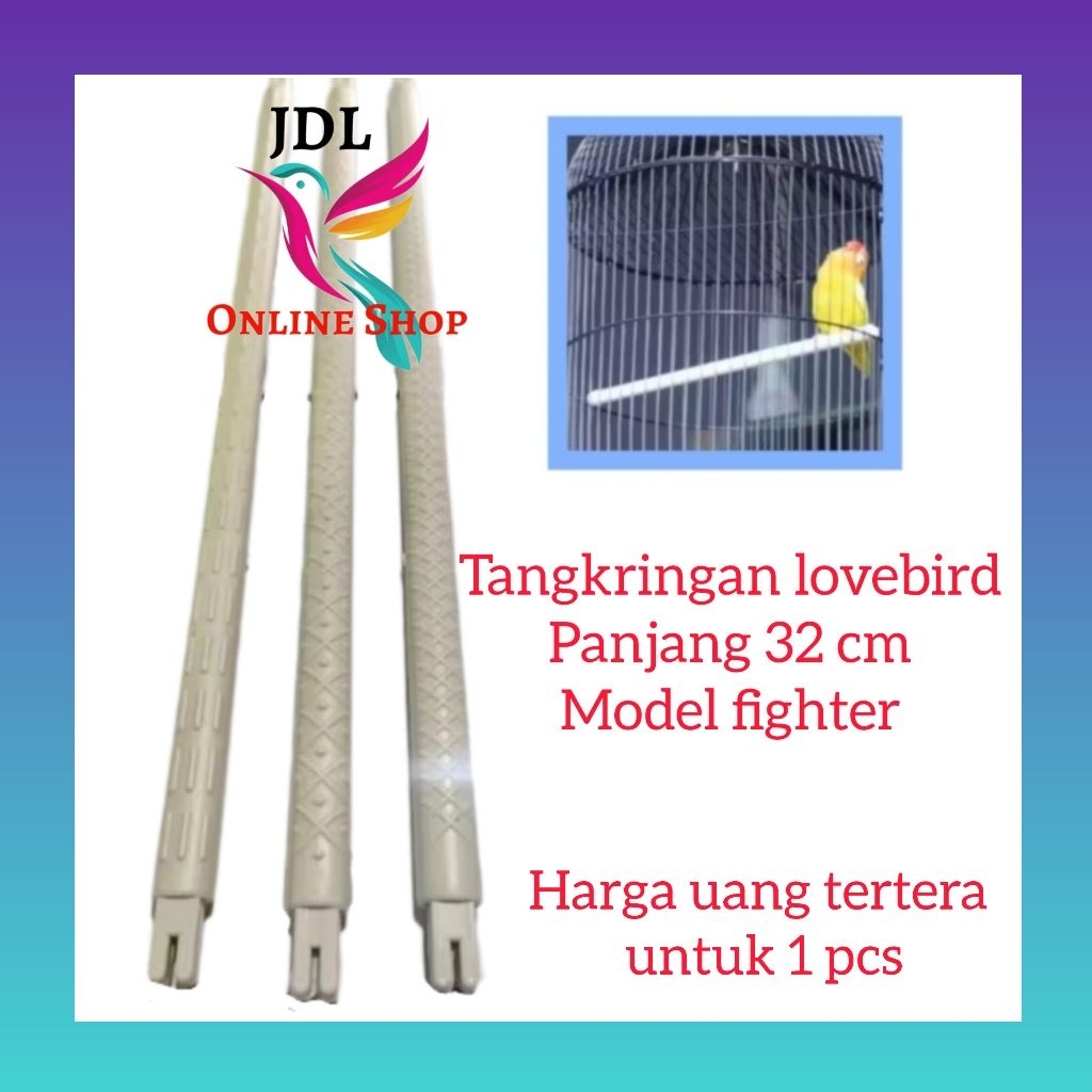 Tangkringan plastik sangkar burung love bird kandang bulat kapsul LB