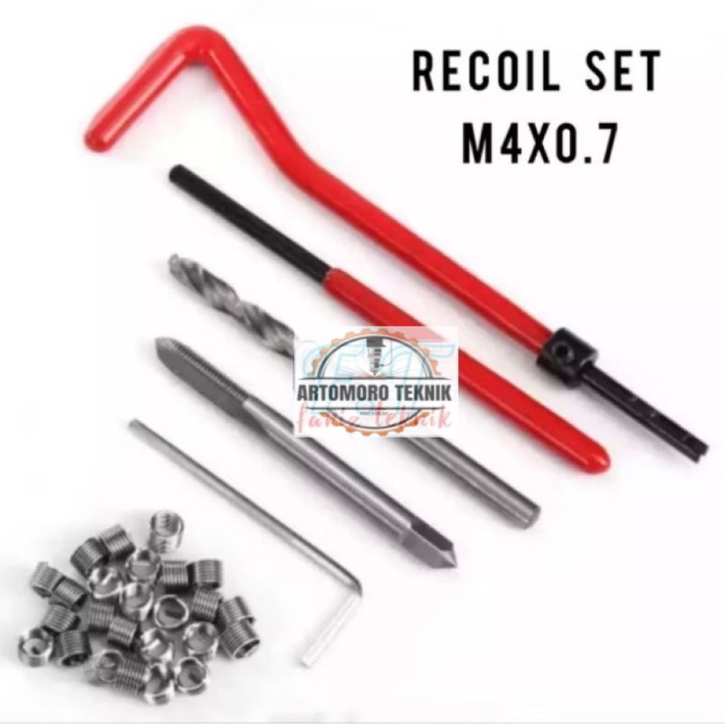 repairt drat baut 7. M4×0.7 Recoil Set Tap Bor Alat Recoil Komplit