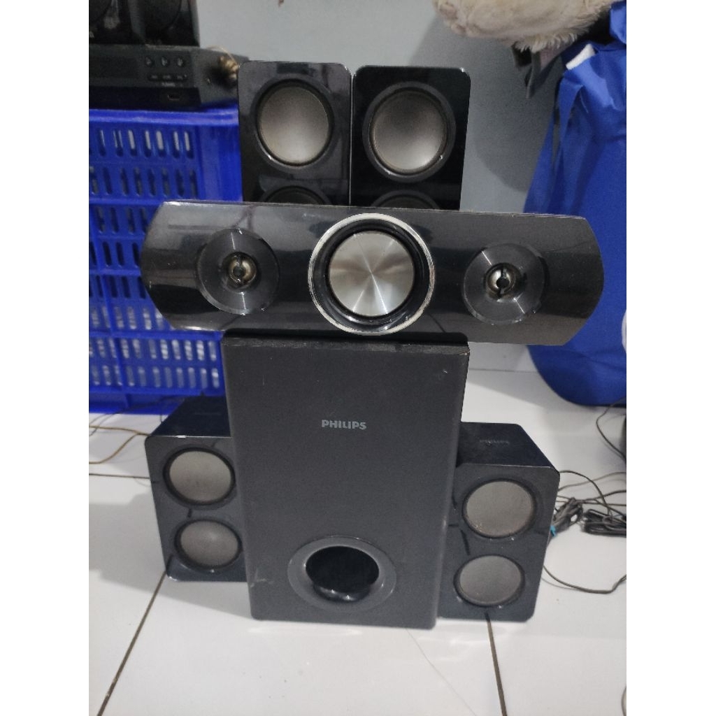 Spiker Pasif bekas home theater Phillips Europe center nya pake Panasonic