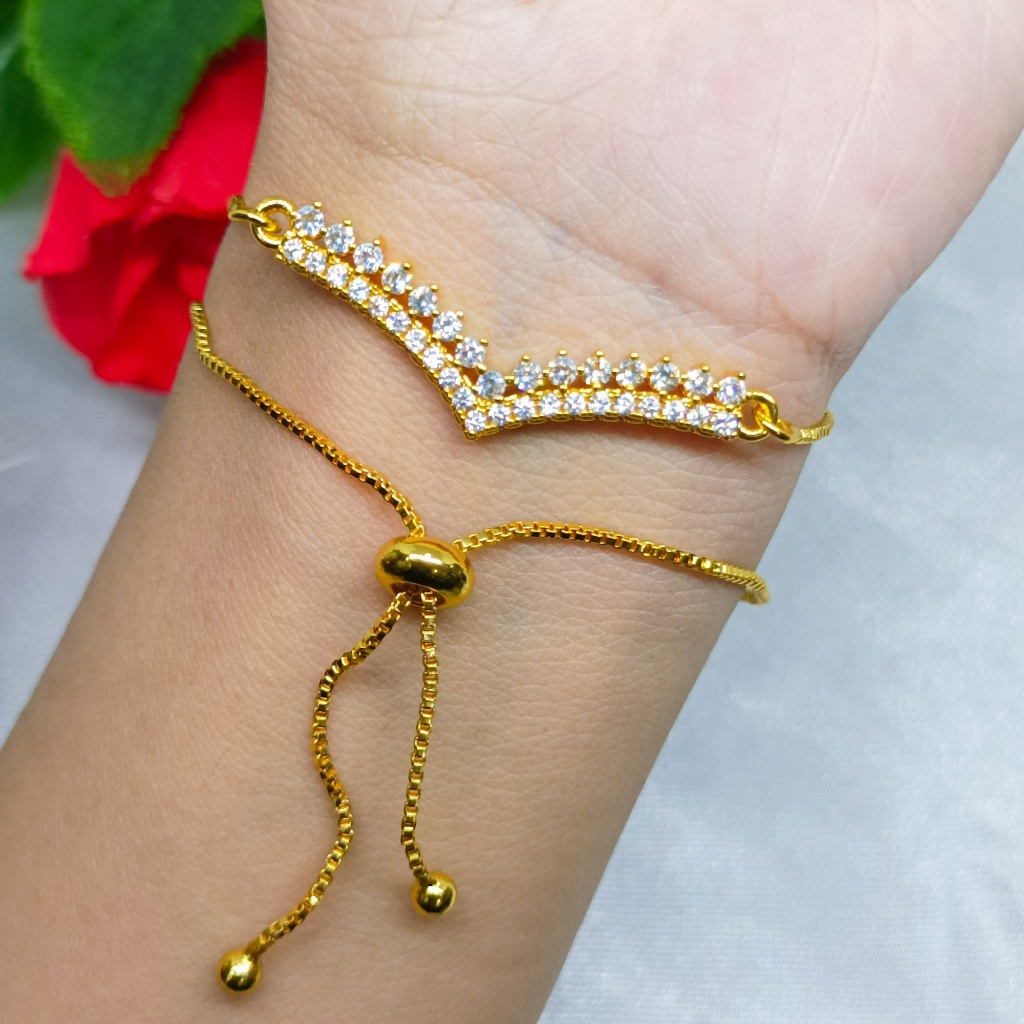 Grosir Terbaru Gelang Bangle Zirkon Bracelet Lapis Emas 24K Gold Serut Xuping Anti Karat Tidak Mudah
