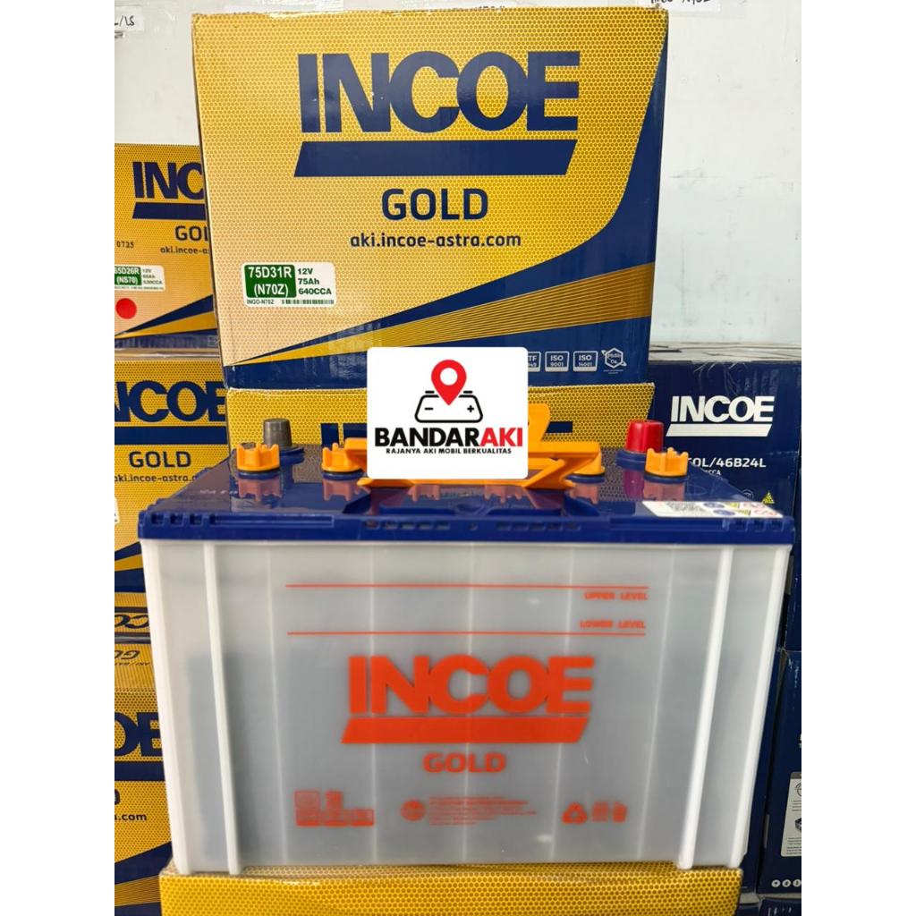 AKI INCOE 75 AMPER N70Z / 75D31R JAMINAN 100% ORIGINAL