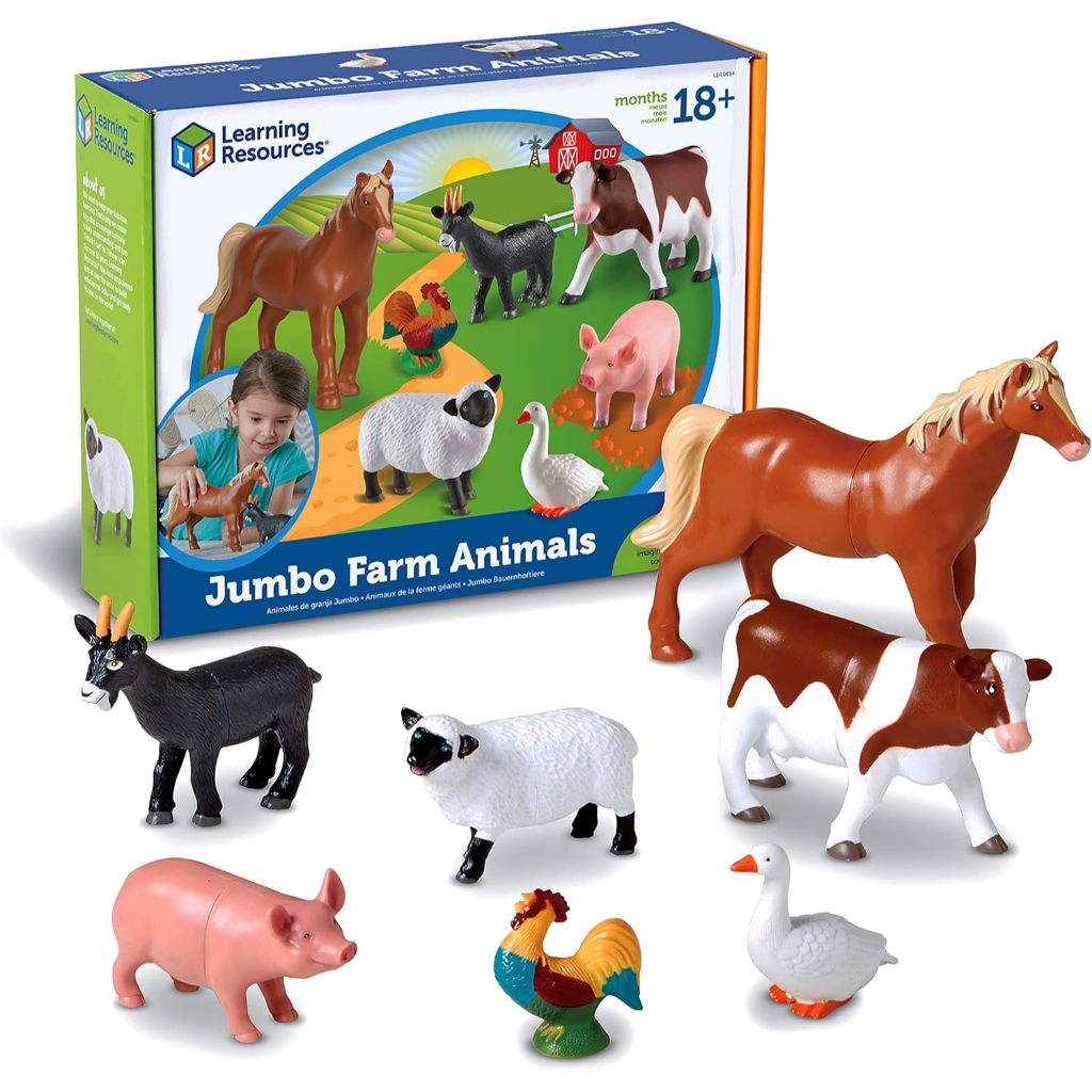Learning Resources Preloved Jumbo Farm Animals