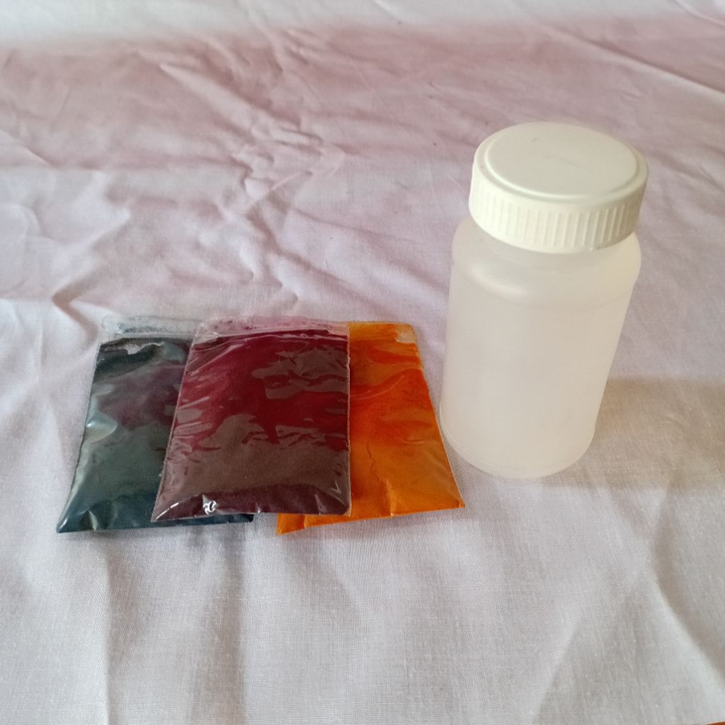 Pewarna remasol 15 gram dan waterglass