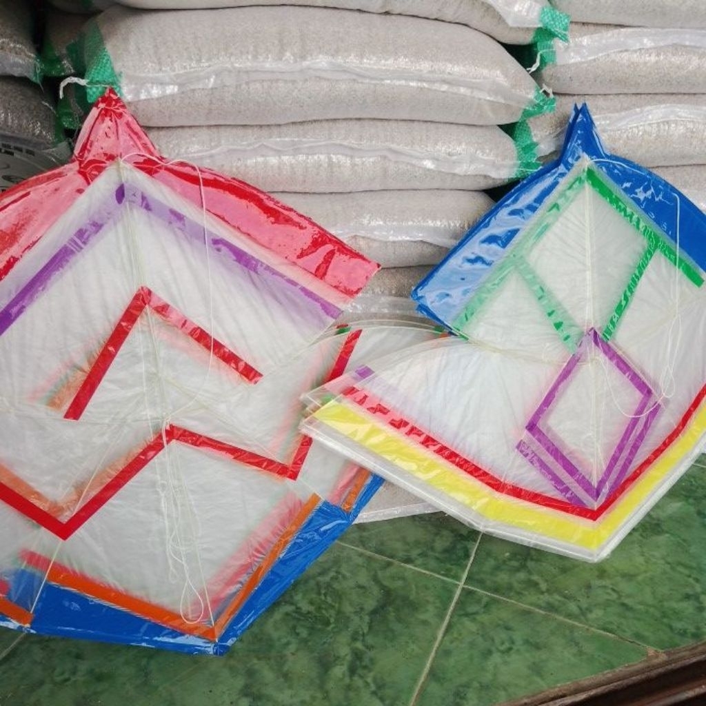 layangan papiran motif/ layangan papiran full fiber