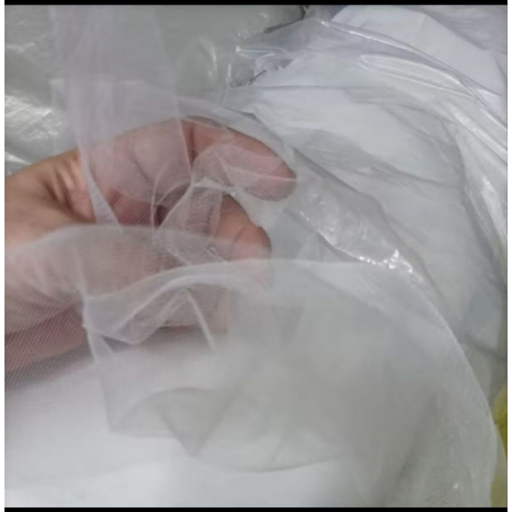 Kain Tile Polos Putih/Tile Kaku Sedang Putih/Pembungkus Souvenir